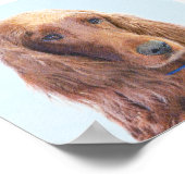 Irish Setter Painting - Niedliche Original Dog Art Poster (Ecke)