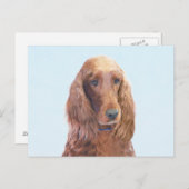 Irish Setter Painting - Niedliche Original Dog Art Postkarte (Vorne/Hinten)