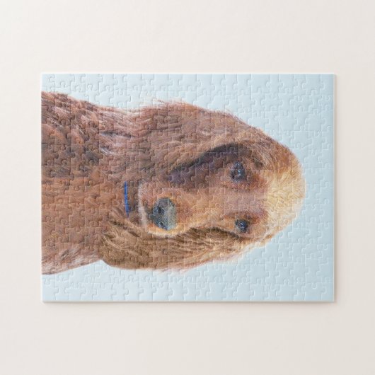 Irish Setter Painting - Niedliche Original Dog Art Puzzle (Horizontal)