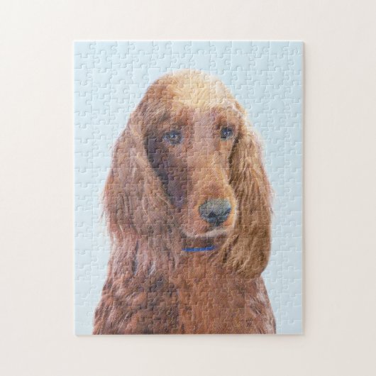 Irish Setter Painting - Niedliche Original Dog Art Puzzle (Vertikal)