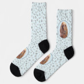 Irish Setter Painting - Niedliche Original Dog Art Socken (Linkes Detail)