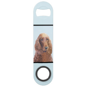 Irish Setter Painting - Niedliche Original Dog Art Speed Flaschenöffner