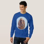 Irish Setter Painting - Niedliche Original Dog Art Sweatshirt (Vorne ganz)
