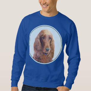 Irish Setter Painting - Niedliche Original Dog Art Sweatshirt