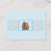 Irish Setter Painting - Niedliche Original Dog Art Visitenkarte (Rückseite)