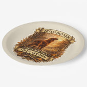 Irish Setter Pappteller (Schrägansicht)