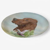 Irish Setter Pappteller (Schrägansicht)