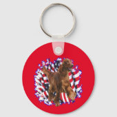 Irish Setter Patriot Schlüsselanhänger (Rückseite)
