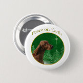 Irish Setter Peace Button (Vorne & Hinten)
