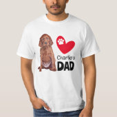 Irish Setter Personalisiert Vater T - Shirt (Vorderseite)