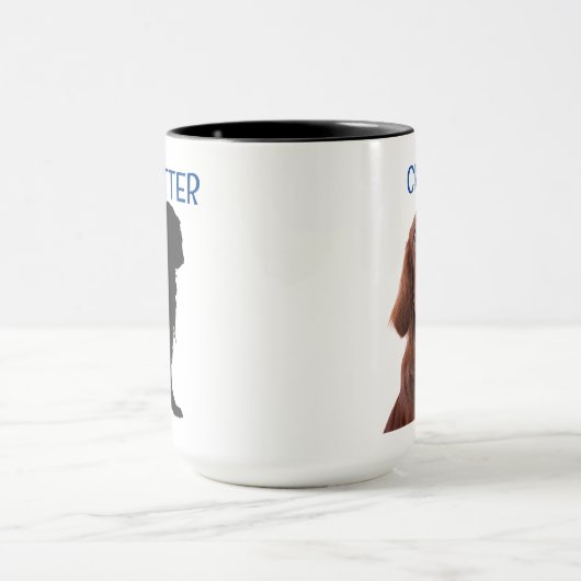 Irish Setter Personalisiert zweiseitig Tasse (Zentrum)