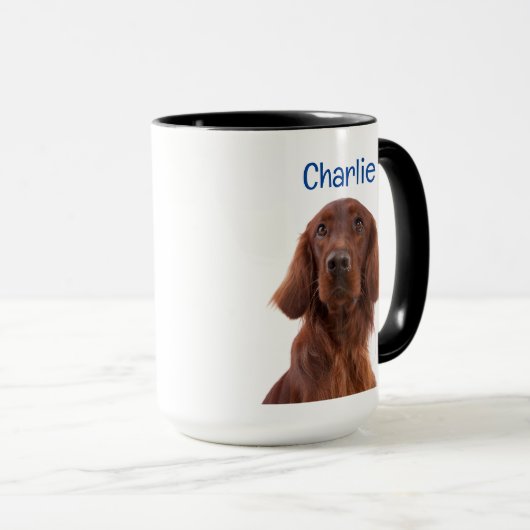 Irish Setter Personalisiert zweiseitig Tasse (VorderseiteRechts)