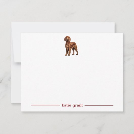 Irish Setter Personalisierte Mitteilungskarten (Vorderseite)