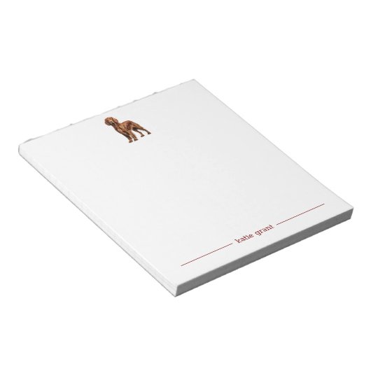 Irish Setter Personalisierte Notepad Notizblock (angewinkelt)