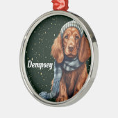 Irish Setter Personalisierter Weihnachtsschmuck (Links)
