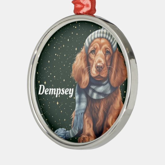 Irish Setter Personalisierter Weihnachtsschmuck (Links)