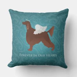 Irish Setter Pet Memorial Angel Dog Design Kissen