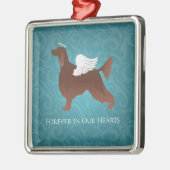 Irish Setter Pet Memorial Angel Dog Design Silbernes Ornament (Links)