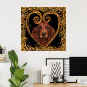 IRISH SETTER POSTER (Heimbüro)
