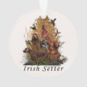 Irish Setter Poster Fleece Blanket Ornament (Rückseite)