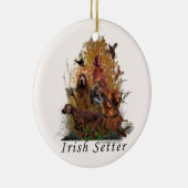 Irish Setter Poster Fleece Blanket Ornament (Rechts)