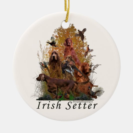 Irish Setter Poster Fleece Blanket Ornament (Vorne)