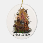 Irish Setter Poster Fleece Blanket Ornament (Links)