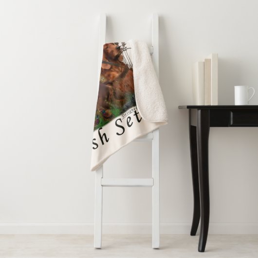 Irish Setter Poster Fleece Blanket Sherpadecke (Beispiel)