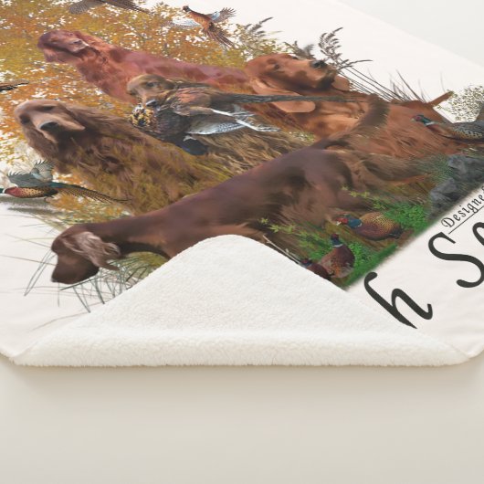 Irish Setter Poster Fleece Blanket Sherpadecke (3/4)