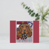 IRISH SETTER POSTKARTE (Stehend Vorderseite)