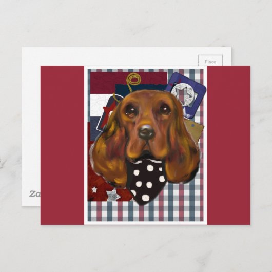 IRISH SETTER POSTKARTE (Vorne/Hinten)