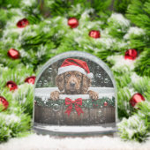 Irish Setter Puppy Dog Cute Christmas Holiday Schneekugeln (Weihnachten)
