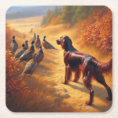 Irish Setter Rechteckiger Pappuntersetzer (Vorderseite)