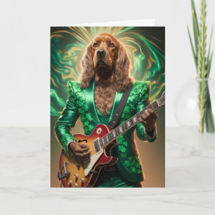 Irish Setter Rock Star Karte