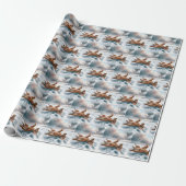 Irish Setter Rolling in Snow Geschenkpapier (Ungerollt)