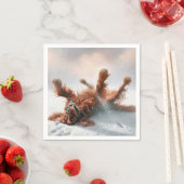 Irish Setter Rolling in Snow Serviette (Beispiel)