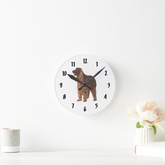 Irish Setter Runde Wanduhr (Zuhause)