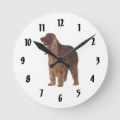 Irish Setter Runde Wanduhr (Vorderseite)