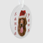 Irish Setter Santa Paws Ornament (Vorderseite)