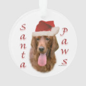 Irish Setter Santa Paws Ornament (Rückseite)