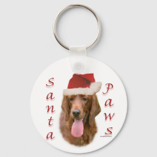 Irish Setter Santa Paws Schlüsselanhänger