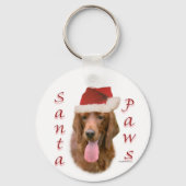 Irish Setter Santa Paws Schlüsselanhänger (Rückseite)