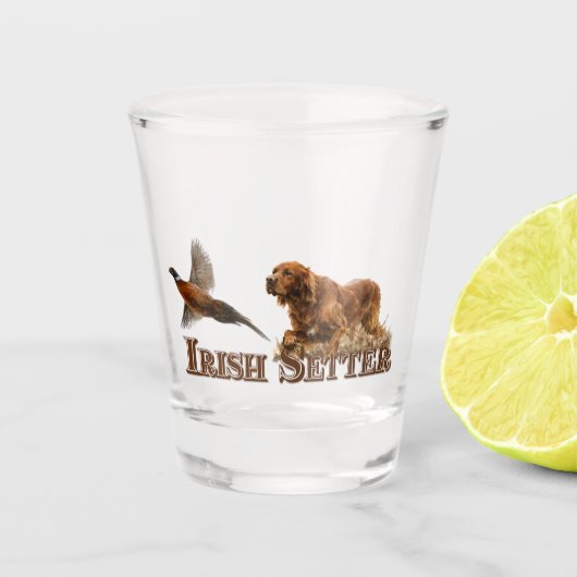 Irish Setter Schnapsglas (Vorderseite)