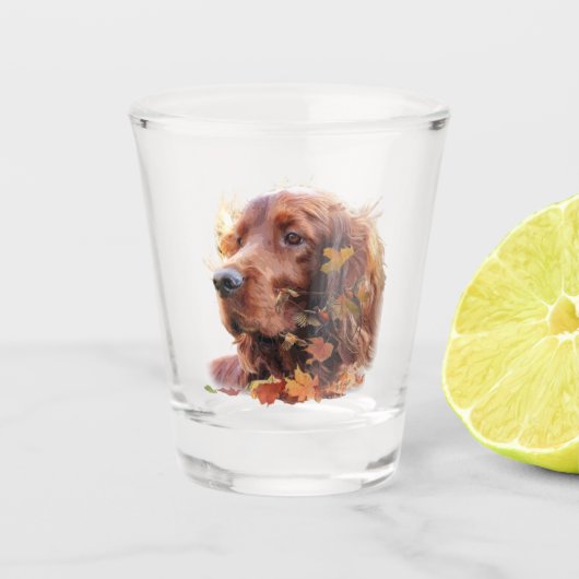 Irish Setter Schnapsglas (Vorderseite)