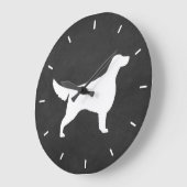 Irish Setter Silhouette Große Wanduhr (Winkel)