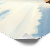 Irish Setter Sledding Adventure Christmas Painting Poster (Ecke)