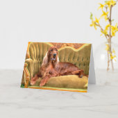 Irish Setter Sophie Karte (Gelbe Blume)
