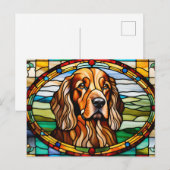 Irish Setter Stains Glass Postkarte (Vorne/Hinten)