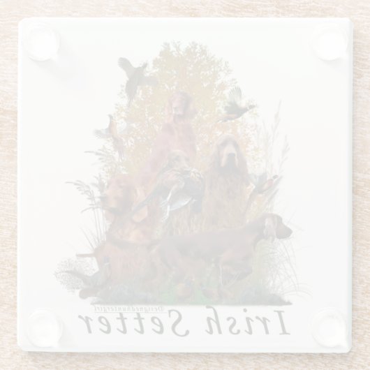 Irish Setter Tapestry T - Shirt Schlüsselanhänger Glasuntersetzer (Rückseite)