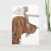 Irish Setter Thinking of You Karte (Vorderseite)